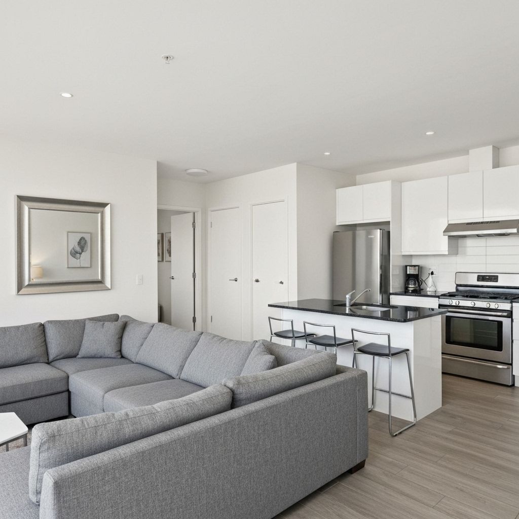 Studio moderne avec design contemporain